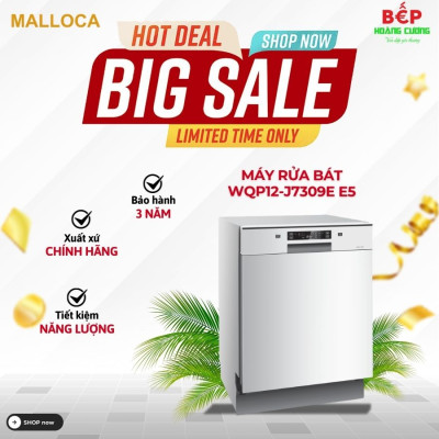 Máy rửa chén âm tủ Malloca WQP12-J7309E E5