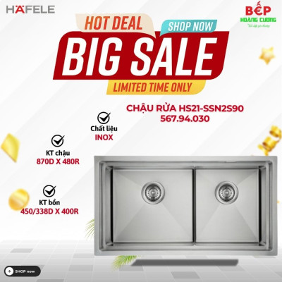 CHẬU INOX HÄFELE HS21-SSN2S90 567.94.030