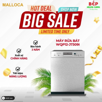 Máy rửa chén âm tủ Malloca WQP12-J7309I