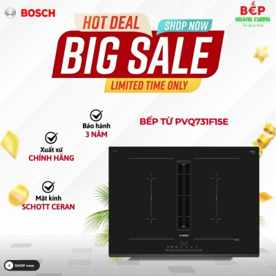 Bếp từ kết hợp hút mùi Bosch PVQ731F15E