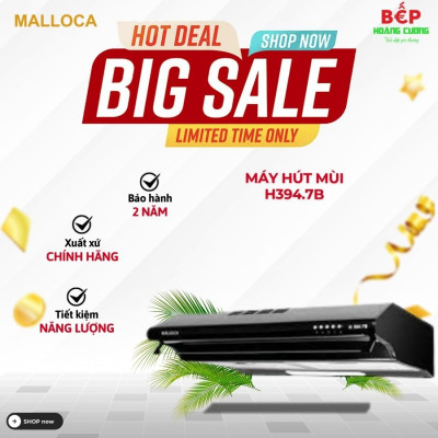 Máy hút khói khử mùi Malloca H394.7B