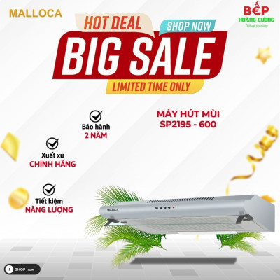 Máy khử mùi Inox Malloca SP2195 - 600