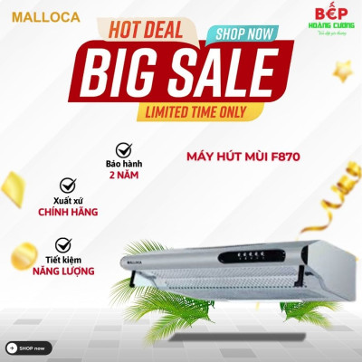 Máy hút khói khử mùi Malloca F870