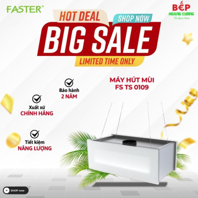 Máy hút mùi đảo Faster FS TS 0109