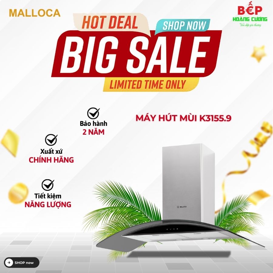Máy hút khói khử mùi Malloca Gama K3155.9