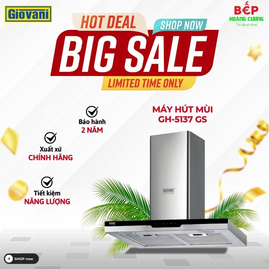 Máy hút mùi Giovani GH-5137 GS