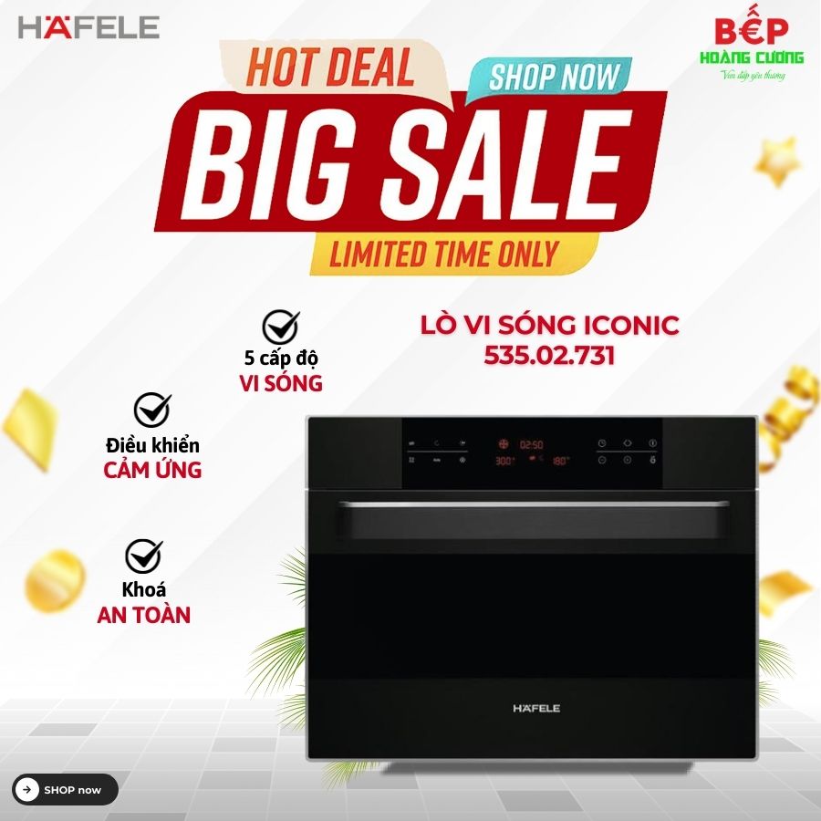 Lò vi sóng kết hợp nướng âm tủ Hafele 44 lít 535.02.731