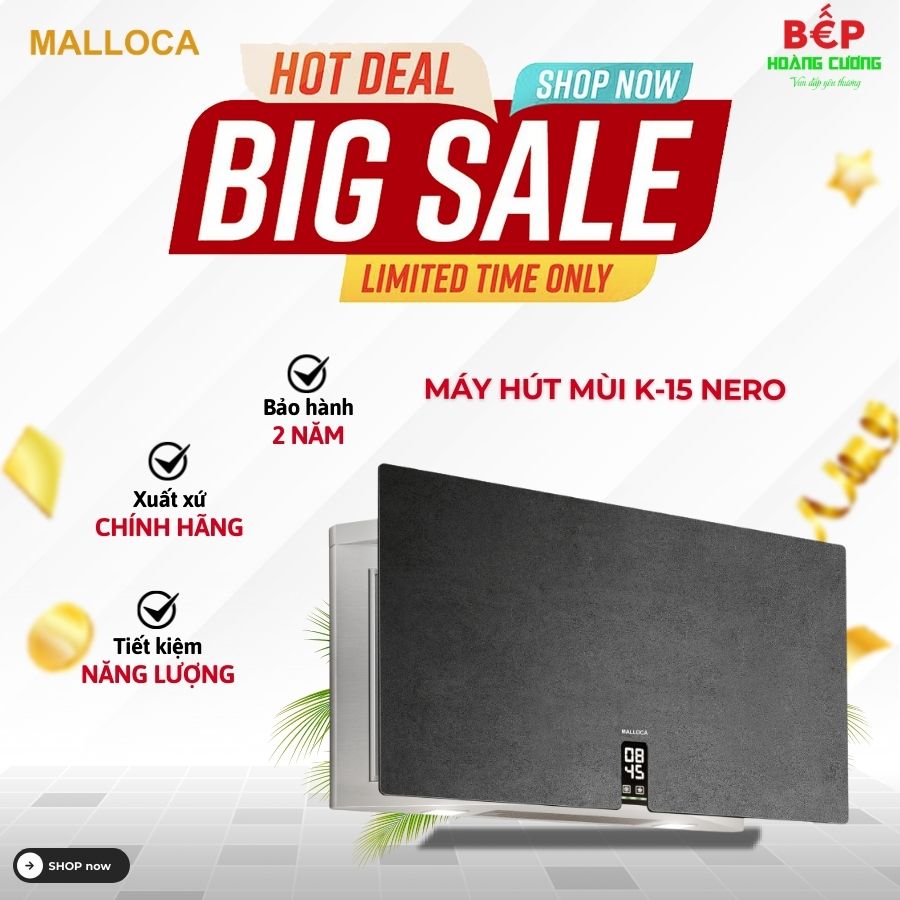 Máy hút khói khử mùi Malloca TIME K-15 NERO