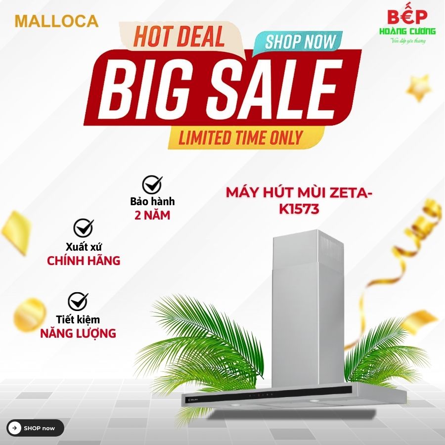 Máy hút khói khử mùi Malloca ZETA K1573