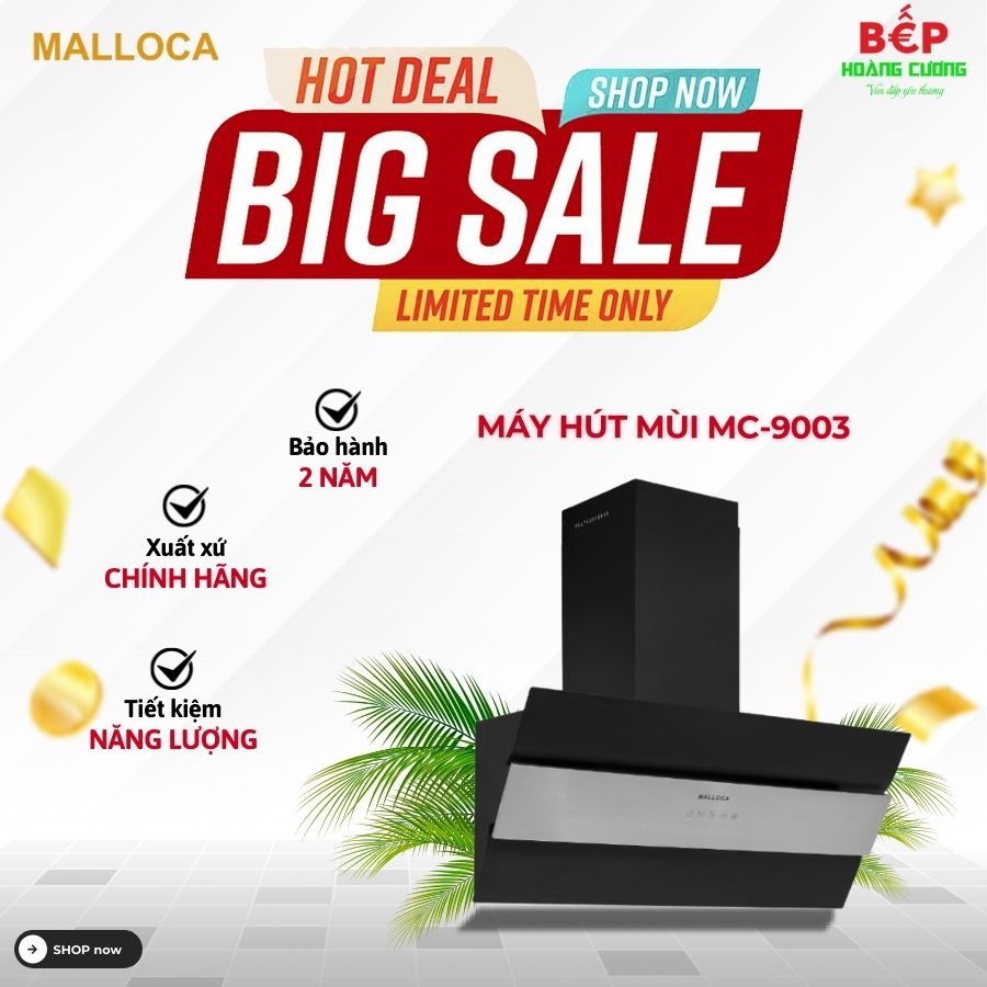 Máy hút khói gắn áp tường Malloca MC-9003