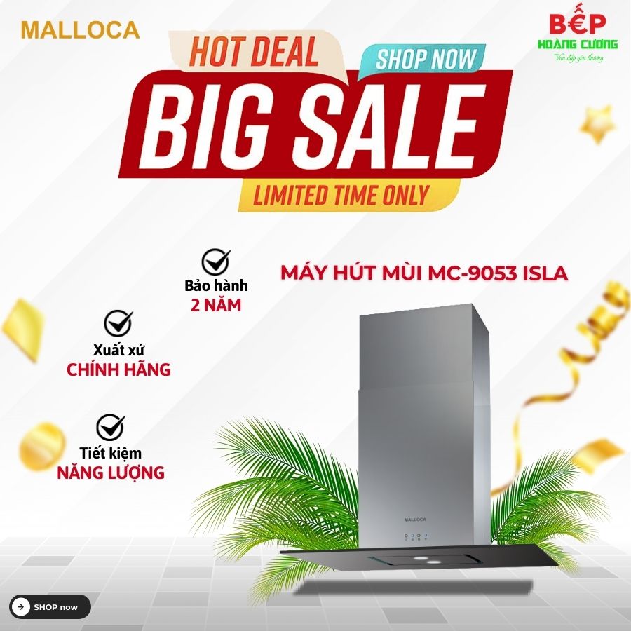 Máy hút khói khử mùi treo độc lập Malloca MC-9053 ISLA