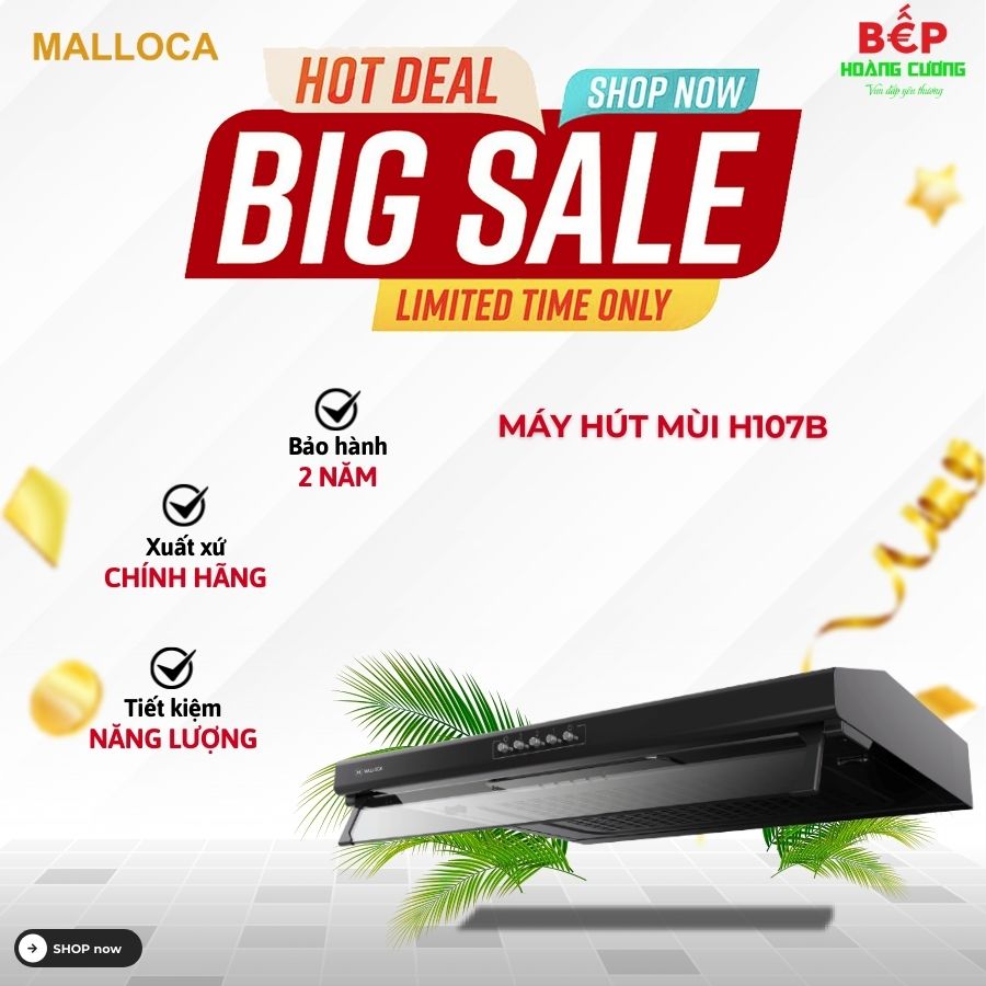 Máy hút khử mùi Malloca classic H107B