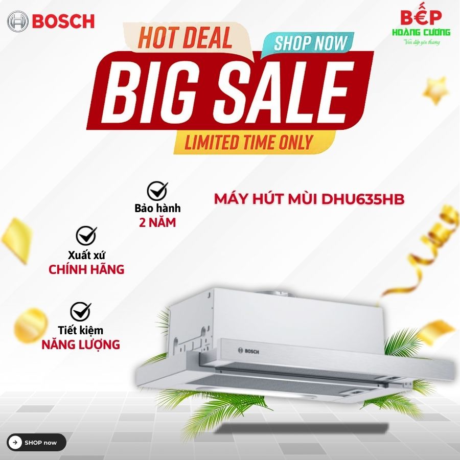 Máy hút mùi cổ điển Bosch DHU635HB