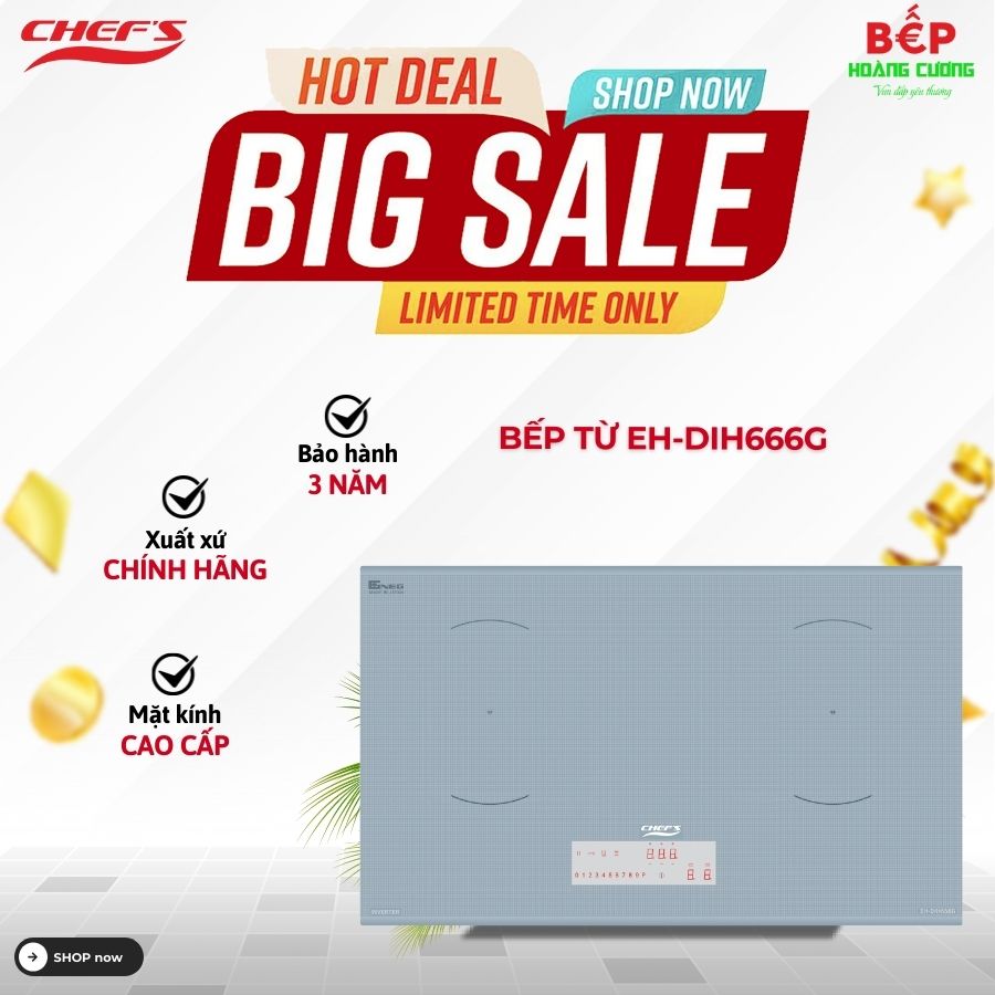 Bếp từ đôi Chefs EH-DIH666G