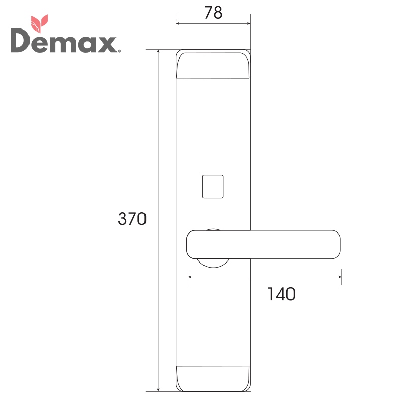 kích thước của Khóa cửa điện tử thông minh Demax SL768 B