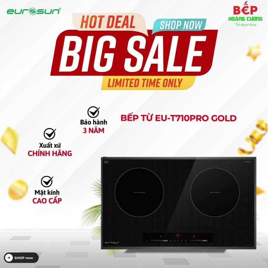 Bếp điện từ 2 vùng nấu Eurosun EU-T710Pro Gold