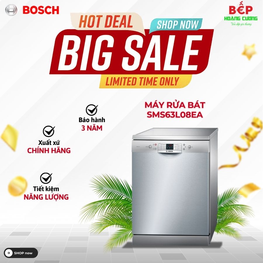 Máy rửa bát Bosch SMS63L08EA