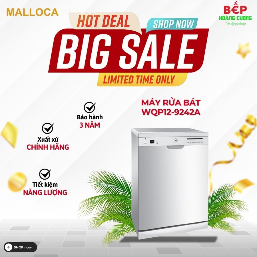 Máy rửa chén đứng độc lập Malloca WQP12-9242A