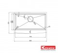 Chậu rửa bát Konox Workstation - Apron Sink KN8051AS Curve