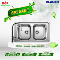 Combo Chậu rửa bát Bosch Blanco DINAS 8 237379 + Vòi rửa bát Blanco MIDA Chrome