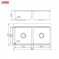  Chậu rửa bát Konox chống xước KN8651TD Dekor Basic