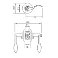 Bộ Khóa Tay Nắm Gạt Cửa Toilet Hafele 489.10.199