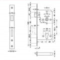 Thân Khóa Lưỡi Gà Chốt Chết C/C 85mm Hafele 911.02.069