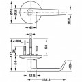 Tay Nắm Gạt Có Nắp Che Hafele 911.54.037