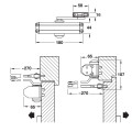 Tay Đẩy Hơi Cùi Chỏ 60Kg DCL11 Hafele 931.84.653