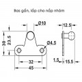 Pittong đẩy cánh tủ 80N Hafele 373.82.907