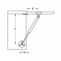 Pittong đẩy cánh tủ 80N Hafele 373.82.907