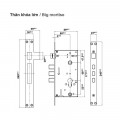 Khóa điện tử Hafele BAUMA BM600 912.20.393 – Thân khóa lớn