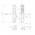 Khóa điện tử Hafele EL6500-TCS 912.20.120 - cửa nhôm Xingfa