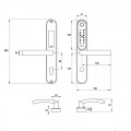 Khóa điện tử Hafele EL 6500-TCS 912.05.970 - Nhôm Xingfa