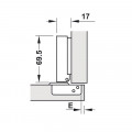 Bản lề trùm ngoài Metalla A DIY 110º Hafele 493.03.021