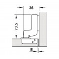 Bản lề lọt lòng Metalla SM DIY 110º Hafele 493.03.023