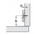 Đế bản lề Metalla SM không bật Hafele 315.98.670