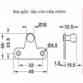 Pittong đẩy cánh tủ 100N Hafele 373.82.908