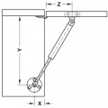 Pittong đẩy cánh tủ 100N Hafele 373.82.908