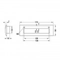 Tay nắm tủ âm 172mm Hafele 151.22.400