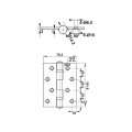 Bản lề lá 2BB 102x76x3mm Häfele DIY 489.05.021