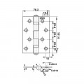 Bản lề lá 2BB 102x76x3mm Häfele DIY 489.05.022