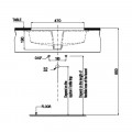 Chậu lavabo âm bàn Sapporo 545 Hafele 588.79.014