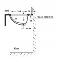 Chậu sứ Lavabo âm bàn Sapporo 570 Hafele 588.79.015