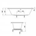 Bồn tắm âm hình bầu dục Nagoya 1700 Hafele 588.79.600