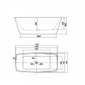 Bồn tắm độc lập Nagoya 1700 Hafele 588.99.610