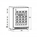 Tủ rượu Hafele HW-C129FB 533.17.011 lắp âm