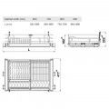 Giá bát đĩa Inox 304 Hafele Kason 549.04.044 600mm