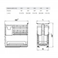 Giá dao thớt inox 304 Hafele Omero 250mm 547.11.002