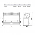 Giá bát nâng hạ Hafele Oria 504.71.073 600mm